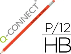 Crayon graphite q-connect hb corps hexagonal usage courant bout gomme