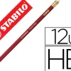 Crayon graphite stabilo swano hb corps hexagonal usage courant bout gomme