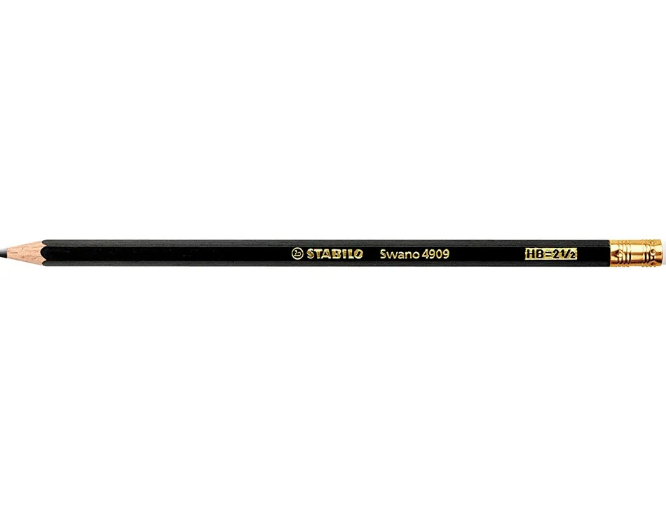 Crayon graphite stabilo swano hb corps hexagonal usage courant bout gomme