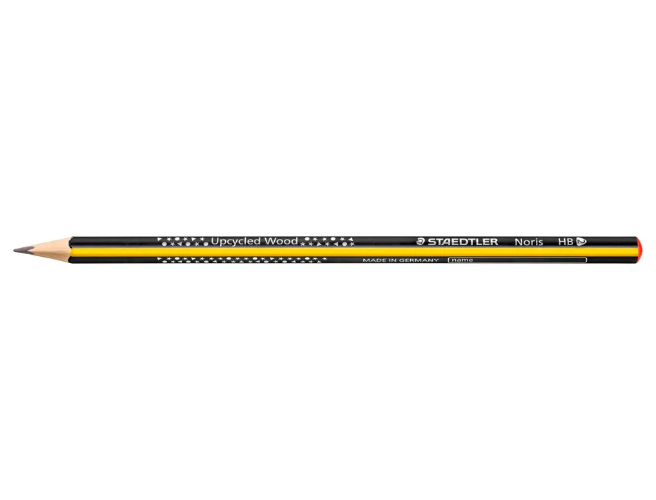 Crayon graphite staedtler noris eco 183 wopex hb corps triangulaire mine résistante étui 12 unités boite de 12