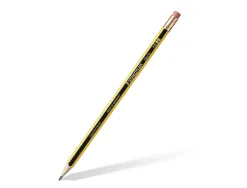 Crayon graphite staedtler noris 120 hb hexagonal mine 2mm très résistante embout gomme