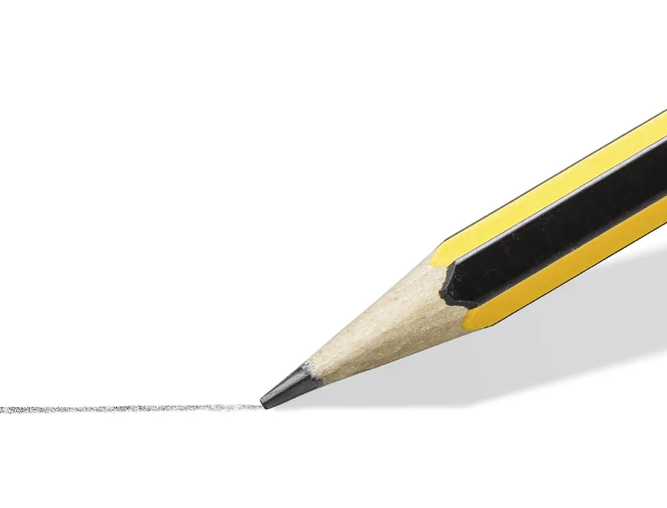 Crayon graphite staedtler noris 120 hb hexagonal mine 2mm très résistante embout gomme