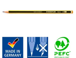 Crayon graphite staedtler noris 120 2b hexagonal mine 2mm très résistante