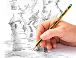 Crayon graphite staedtler noris 120 2h hexagonal mine 2mm très résistante