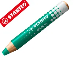 Crayon marqueur stabilo markdry pour ecrire sur tableau blanc coloris vert