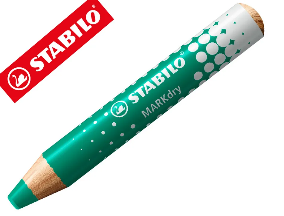 Crayon marqueur stabilo markdry pour ecrire sur tableau blanc coloris vert