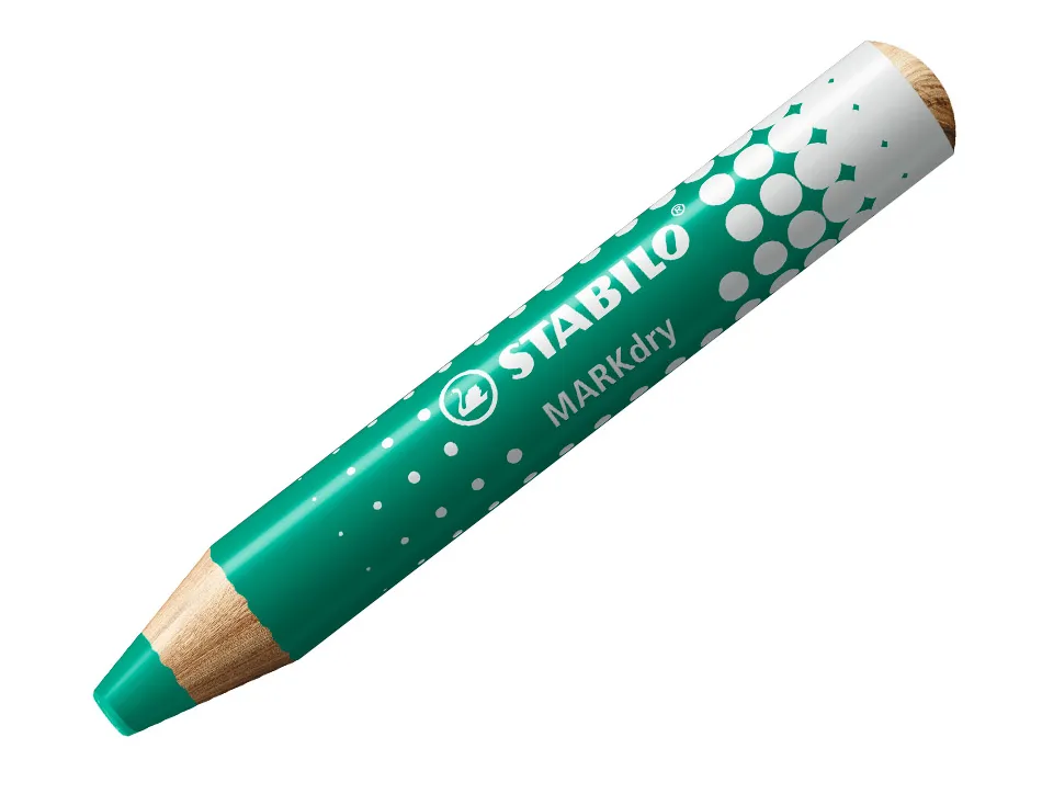 Crayon marqueur stabilo markdry pour ecrire sur tableau blanc coloris vert