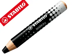 Crayon marqueur stabilo markdry pour ecrire sur de tableau blanc coloris noir