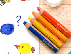 Crayon multi talents stabilo woody 3 in 1 jaune