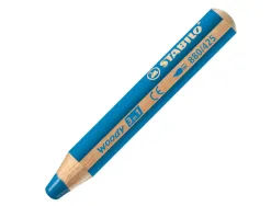 Crayon multi talents stabilo woody 3 in 1 bleu cobalt