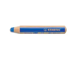 Crayon stabilo woody 3in1 multi-surfaces lisses coloris outremer
