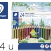Crayon wopex staedtler noris colour 185 ultra-résistant coloris assortis étui carton 24 unités