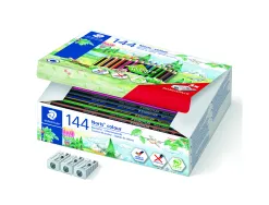 Crayon wopex staedtler noris colour 185 ultra-résistant coloris assortis coffret école 144 unités