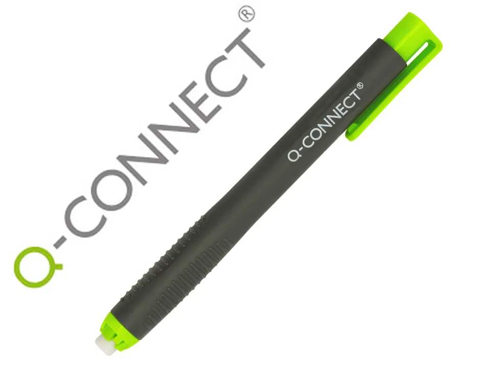 Crayon-gomme q-connect gom pen préhension soft section triangulaire curseur autobloquant