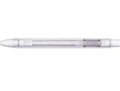 Crayon-gomme q-connect rétractable corps soft transparent et blanc gomme ronde