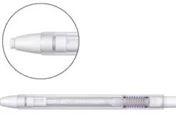 Crayon-gomme q-connect rétractable corps soft transparent et blanc gomme ronde