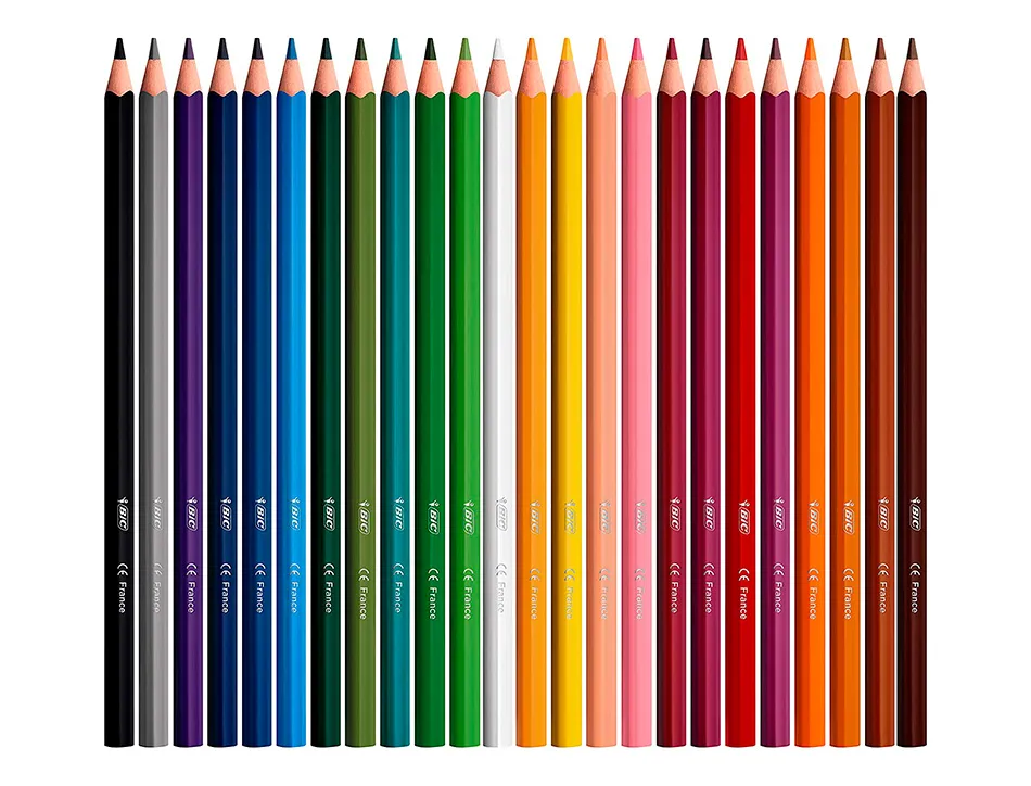 Crayons couleur bic intensity up corps triangulaire pack de 24