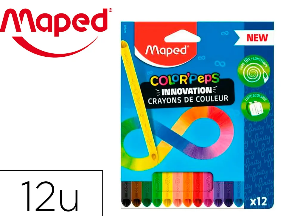 Crayons couleur maped color'peps infinity mine infinie pochette de 12