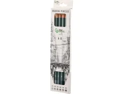 Crayons de dessin liderpapel boite de 6 unites pointes mines assorties certifie fsc