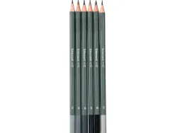 Crayons de dessin liderpapel boite de 6 unites pointes mines assorties certifie fsc