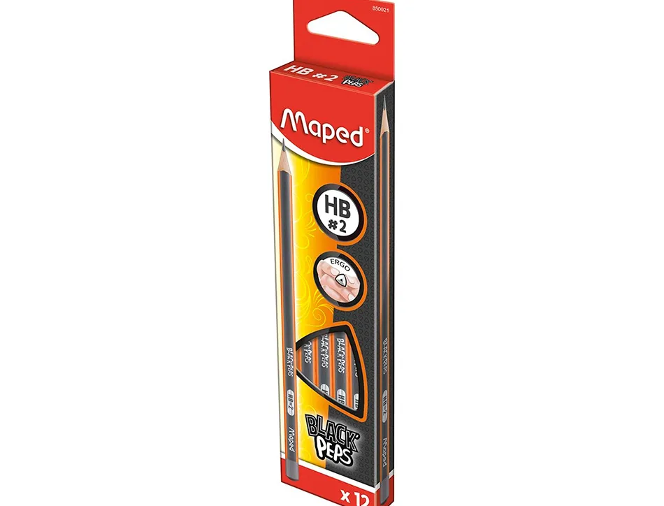 Crayons graphite black'peps hb - bois certifi fsc