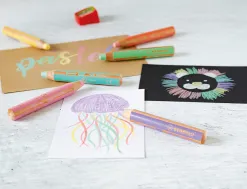 Crayons multi-talents stabilo woody 3en1 + 1 taille-crayons coloris assortis pastel etui carton