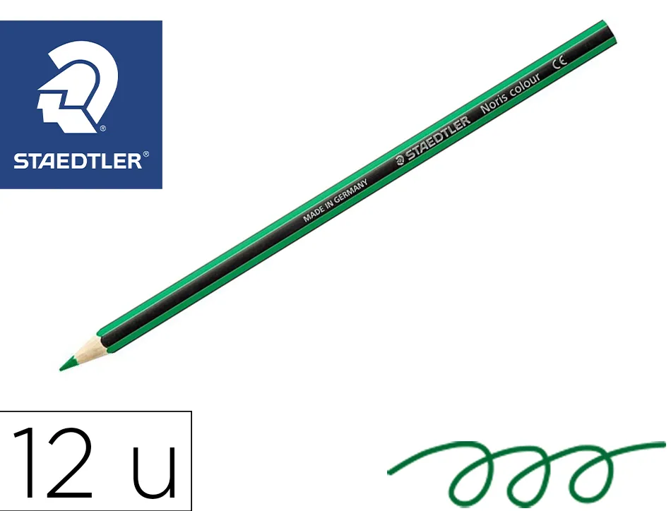 Crayons staedtler noris colour 185 coloris vert pochette de 12