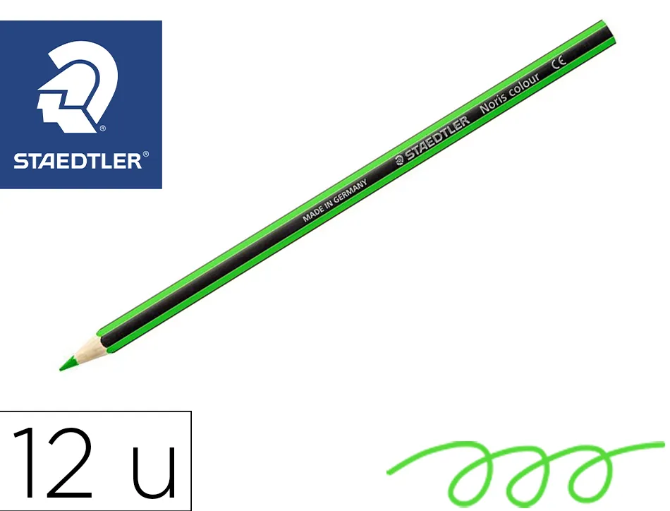 Crayons staedtler noris colour 185 coloris vert clair pochette de 12
