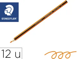 Crayons staedtler noris colour 185 coloris orange pochette de 12