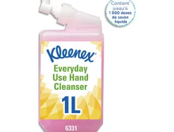 Crème de lavage pour les mains kleenex à usages courants cartouche 1 litre