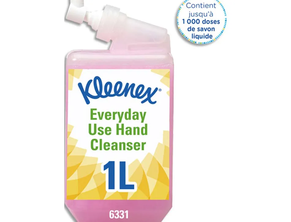 Crème de lavage pour les mains kleenex à usages courants cartouche 1 litre