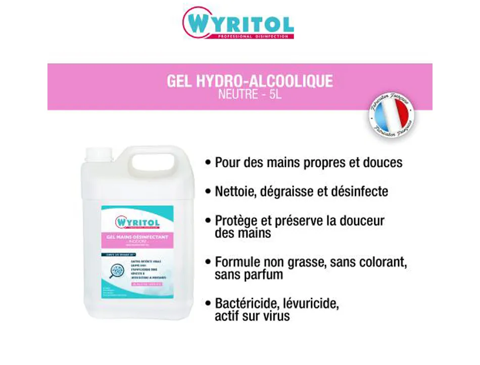 Crème lavante wyritol liquide désinfectante pour les mains bidon de 5 litres