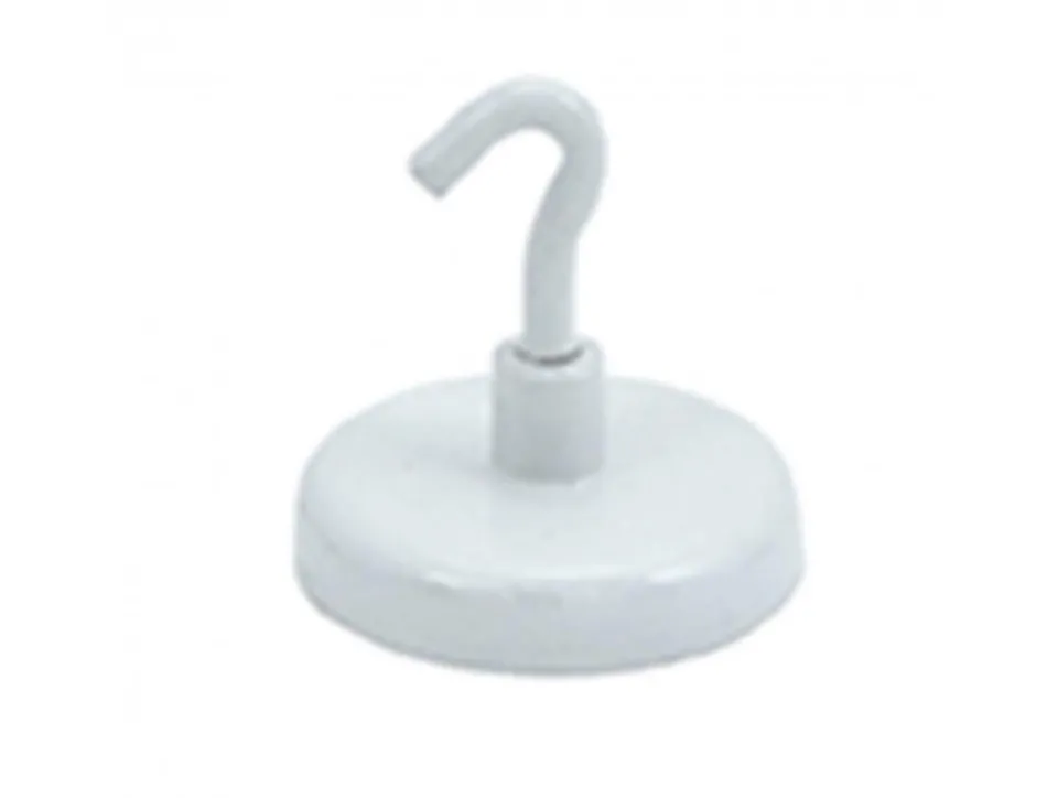 Crochet suspension wonday magnetique ï 36mm force 10kg coloris blanc lot 2 unites