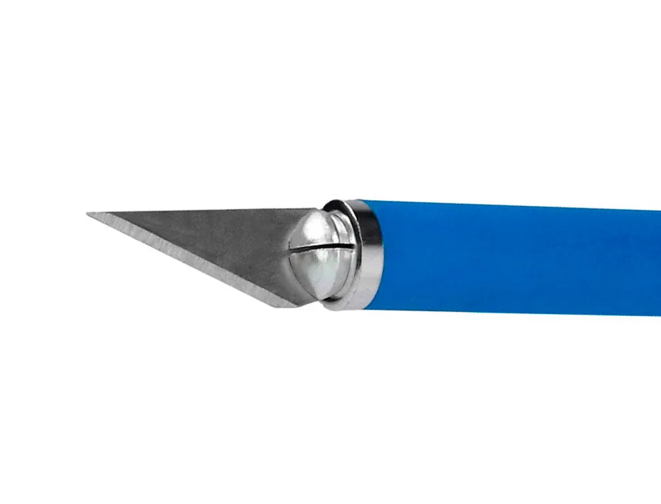 Cutter bistouri q-connect en gomme lame 6mm fixe avec capuchon de protection 5 lamesde rechange incluses