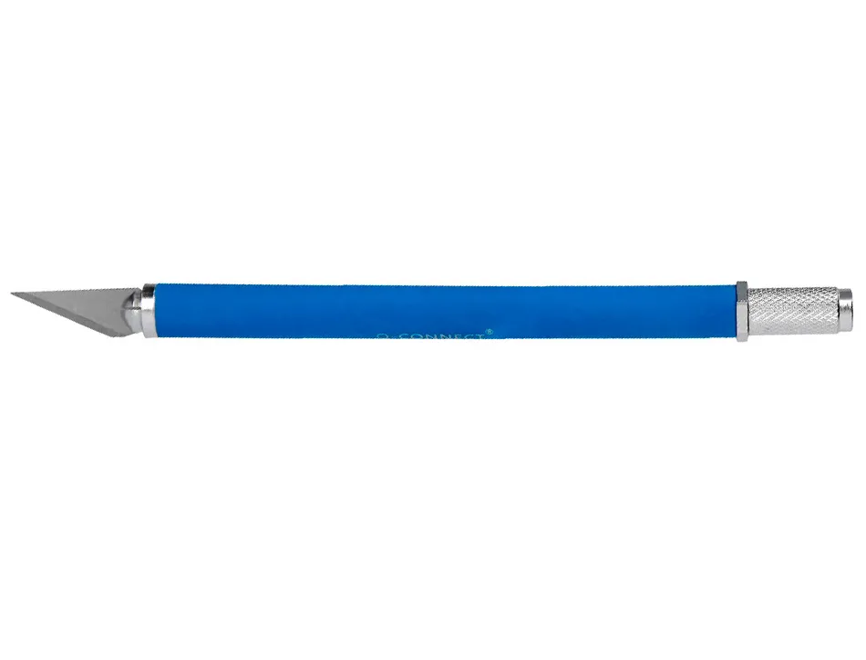 Cutter bistouri q-connect en gomme lame 6mm fixe avec capuchon de protection 5 lamesde rechange incluses