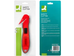 Cutter de securite xd-g03 q-connect en plastique et gomme avec ergot en metal lamefixe protegee