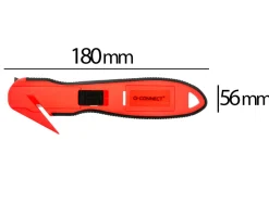 Cutter de securite xd-g03 q-connect en plastique et gomme avec ergot en metal lamefixe protegee