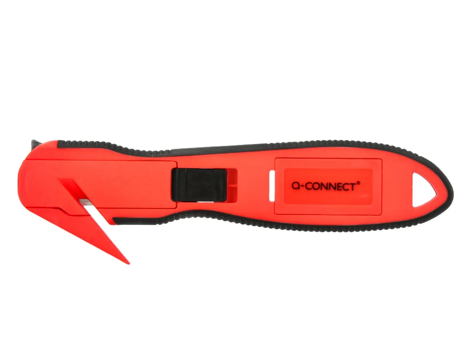 Cutter de securite xd-g03 q-connect en plastique et gomme avec ergot en metal lamefixe protegee
