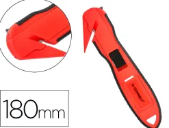 Cutter de securite xd-g03 q-connect en plastique et gomme avec ergot en metal lamefixe protegee