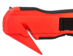 Cutter de securite xd-g03 q-connect en plastique et gomme avec ergot en metal lamefixe protegee
