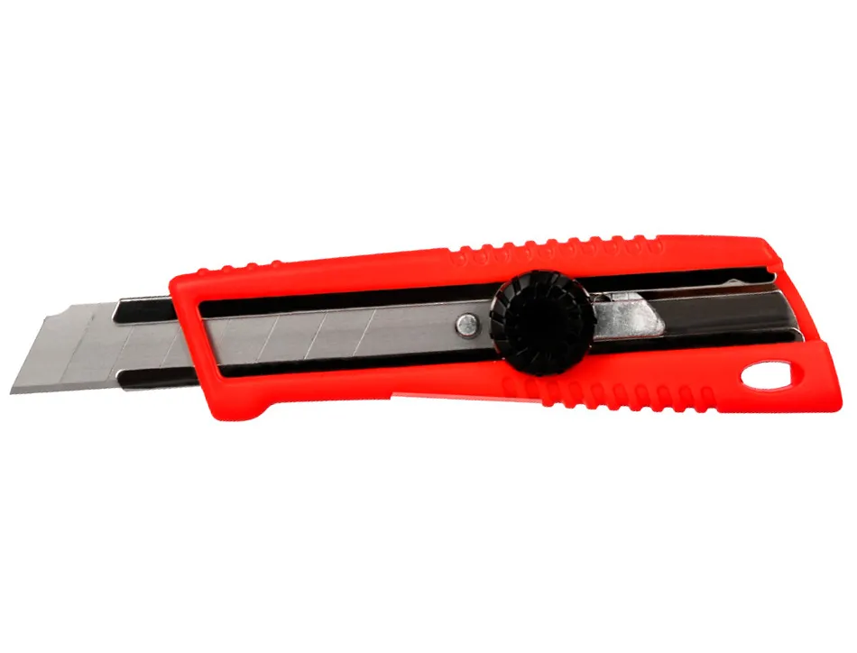 Cutter large xd-190 q-connect plastique abs lame interchangeable acier carbone 18mm avec guide lame blocage par molette