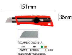 Cutter large xd-190 q-connect plastique abs lame interchangeable acier carbone 18mm avec guide lame blocage par molette