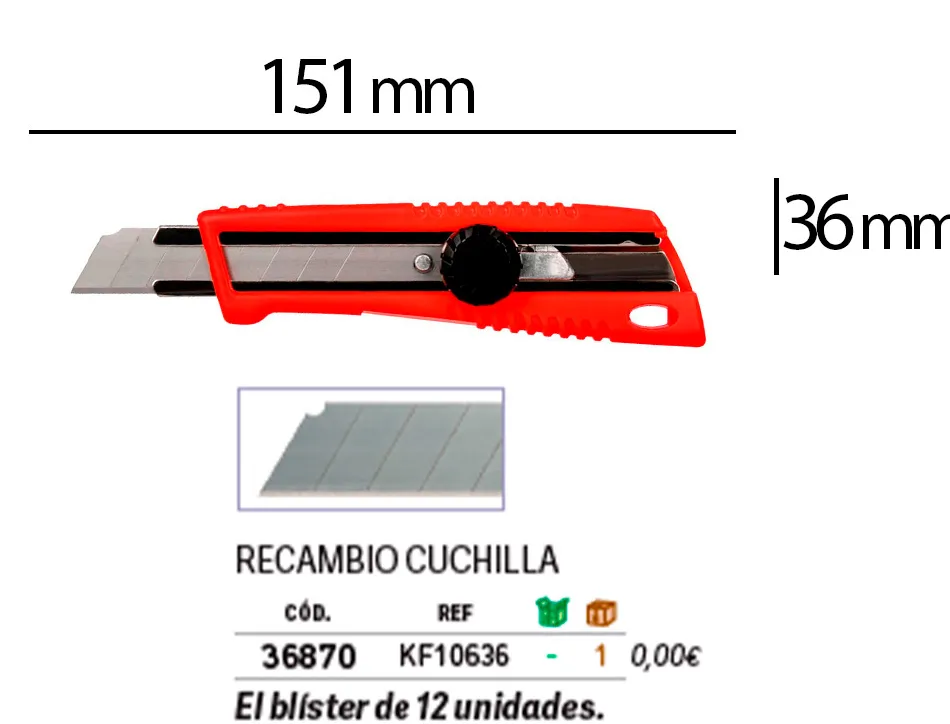 Cutter large xd-190 q-connect plastique abs lame interchangeable acier carbone 18mm avec guide lame blocage par molette