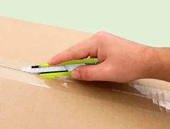 Cutter large xd-43 q-connect lame retractable interchangeable en ceramique 18mm precoupee guide lame
