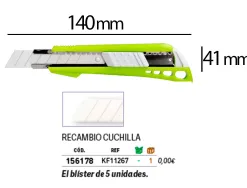 Cutter large xd-43 q-connect lame retractable interchangeable en ceramique 18mm precoupee guide lame