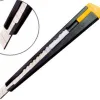 Cutter olfa 180 lame 9mm crémaillère acier laqué mat clip embout casse-lame