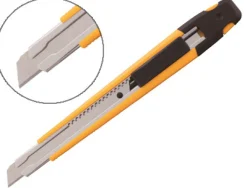 Cutter olfa a1 lame 9mm ambidextre guide lame acier corps abs clip embout casse-lame