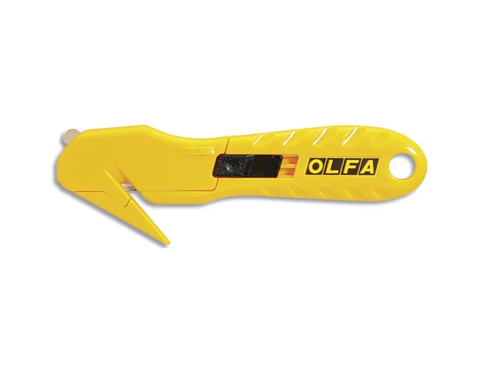 Cutter olfa securite lame sk10 corps abs ergot metal lame peu visible lors de la coupe