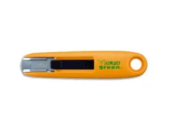 Cutter securite olfa sk-7 green modele poche lame auto-retractable et reversible largeur 12,5mm coloris jaune