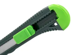 Cutter xd-43 q-connect en plastique abs lame 18mm retractable interchangeable precoupee avec frein de securite